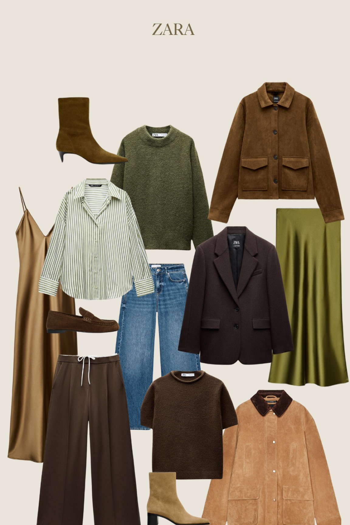 Zara favourites this week. Loving all the green and brown’s 🤍 

Zara, knit, satin skirt, suede, boots, loafers 

#LTKFashionMonth #LTKuk #LTKeurope