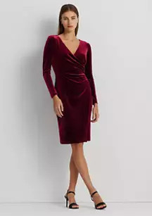 Lauren Ralph Lauren Velvet Flutter-Sleeve Cocktail Dress | Belk