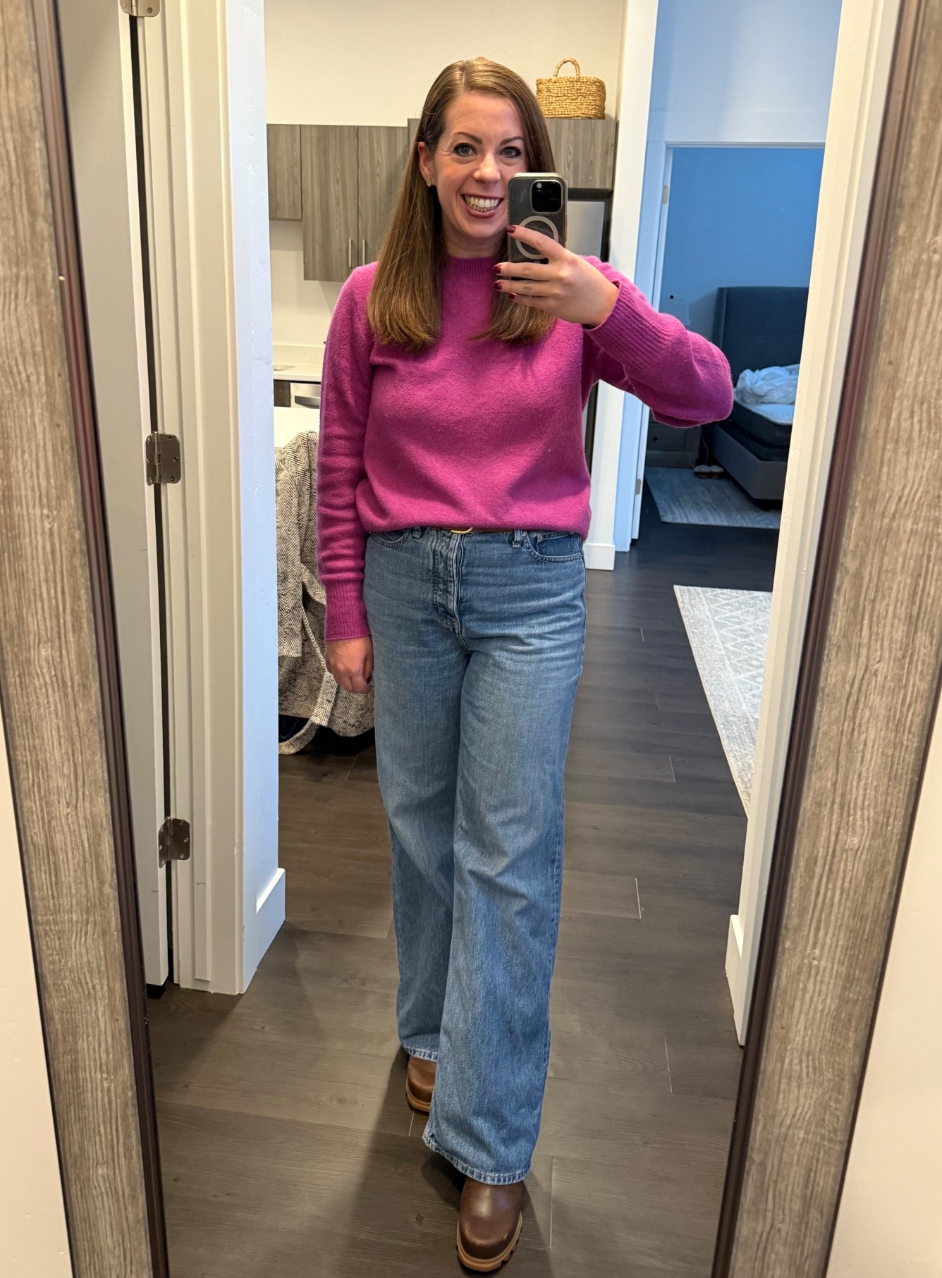 Casual Chic for this snowy day. 

Earrings: Kendra Scott 
Sweater: J. Crew Factory, M
Belt: J. Crew Factory
Jeans: J. Crew Factory, 29T
Booties: Sorel  

#LTKFindsUnder50 #LTKMidsize