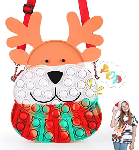 Amazon.com: TRICIA Christmas Pop Purse Fidget Pop Shoulder Bag Fidget Toy Push Bubble Crossbody H... | Amazon (US)