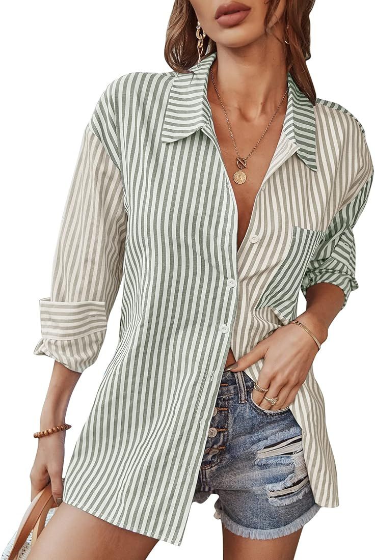 Striped Button Down Shirt | Amazon (US)