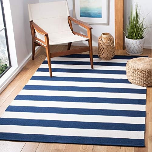 SAFAVIEH Montauk Collection MTK712H Handmade Flatweave Boho Farmhouse Cotton Stripe Living Room D... | Amazon (US)