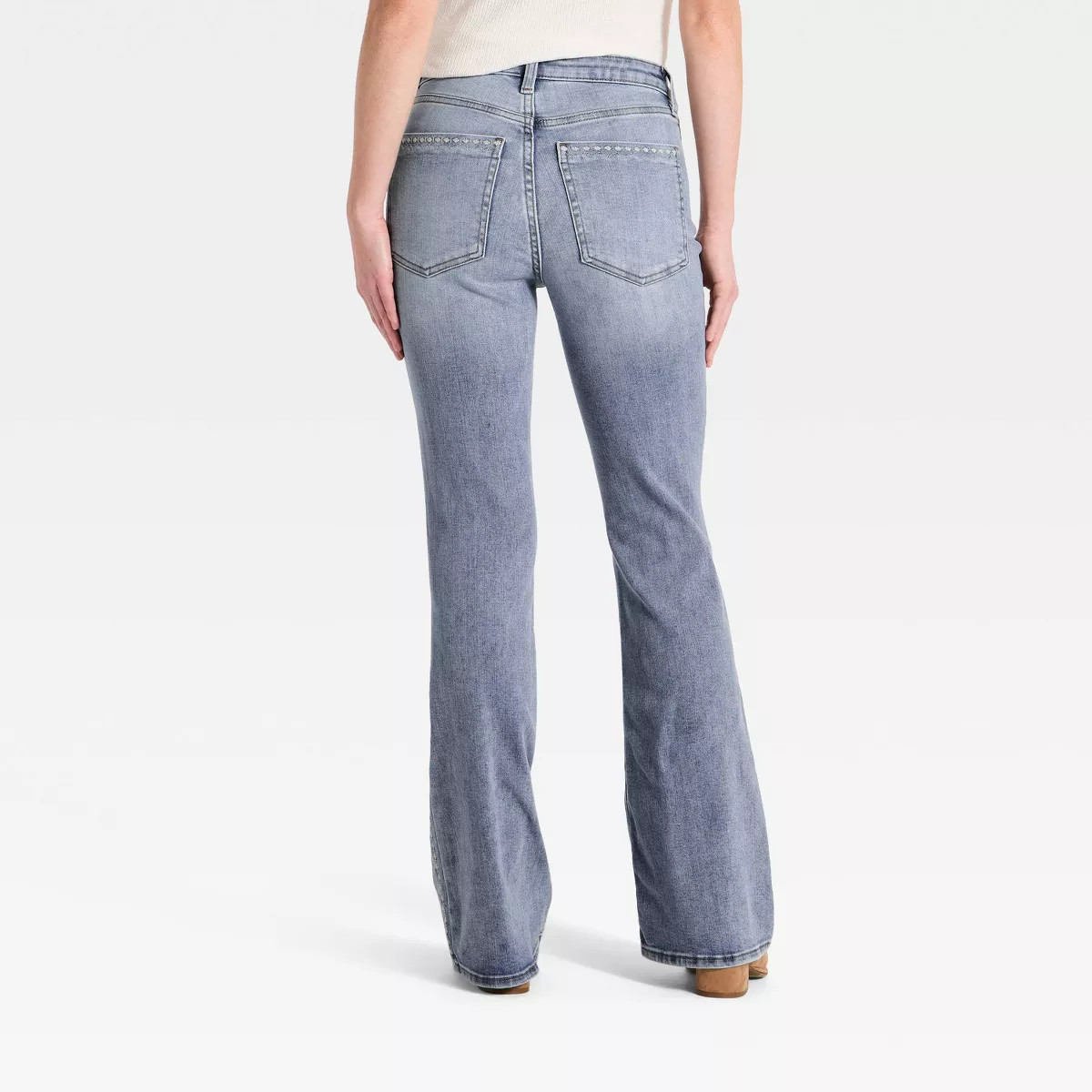Women's High-Rise Embroidered Bootcut Jeans - Universal Thread\u2122 Light Wash 6 | Target