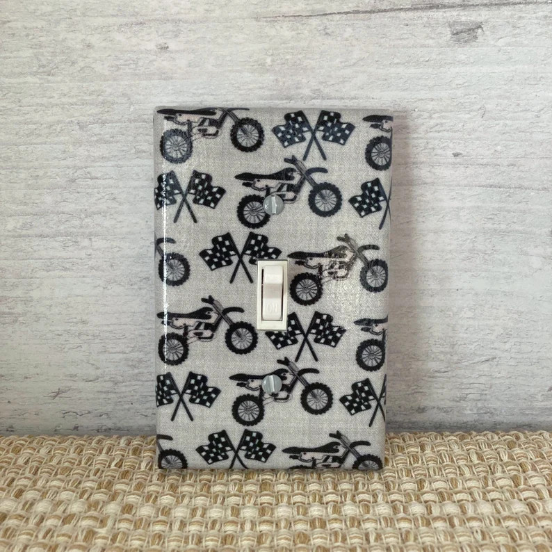 Dirt Bike Light Switch Cover: Motocross Boys Room Decor - Etsy | Etsy (US)