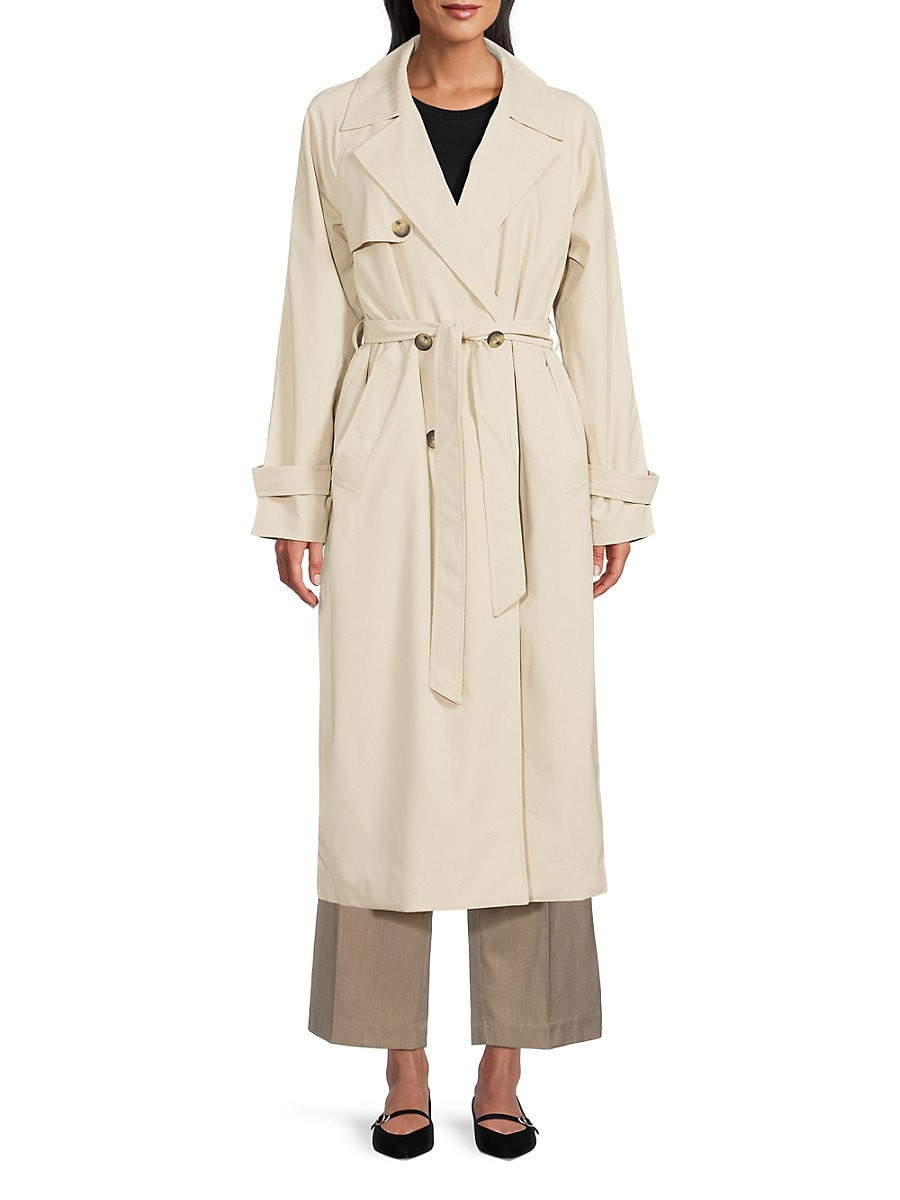 Vero Moda Women's Polyester Trench Coat - Beige - Size XS | Saks Fifth Avenue OFF 5TH