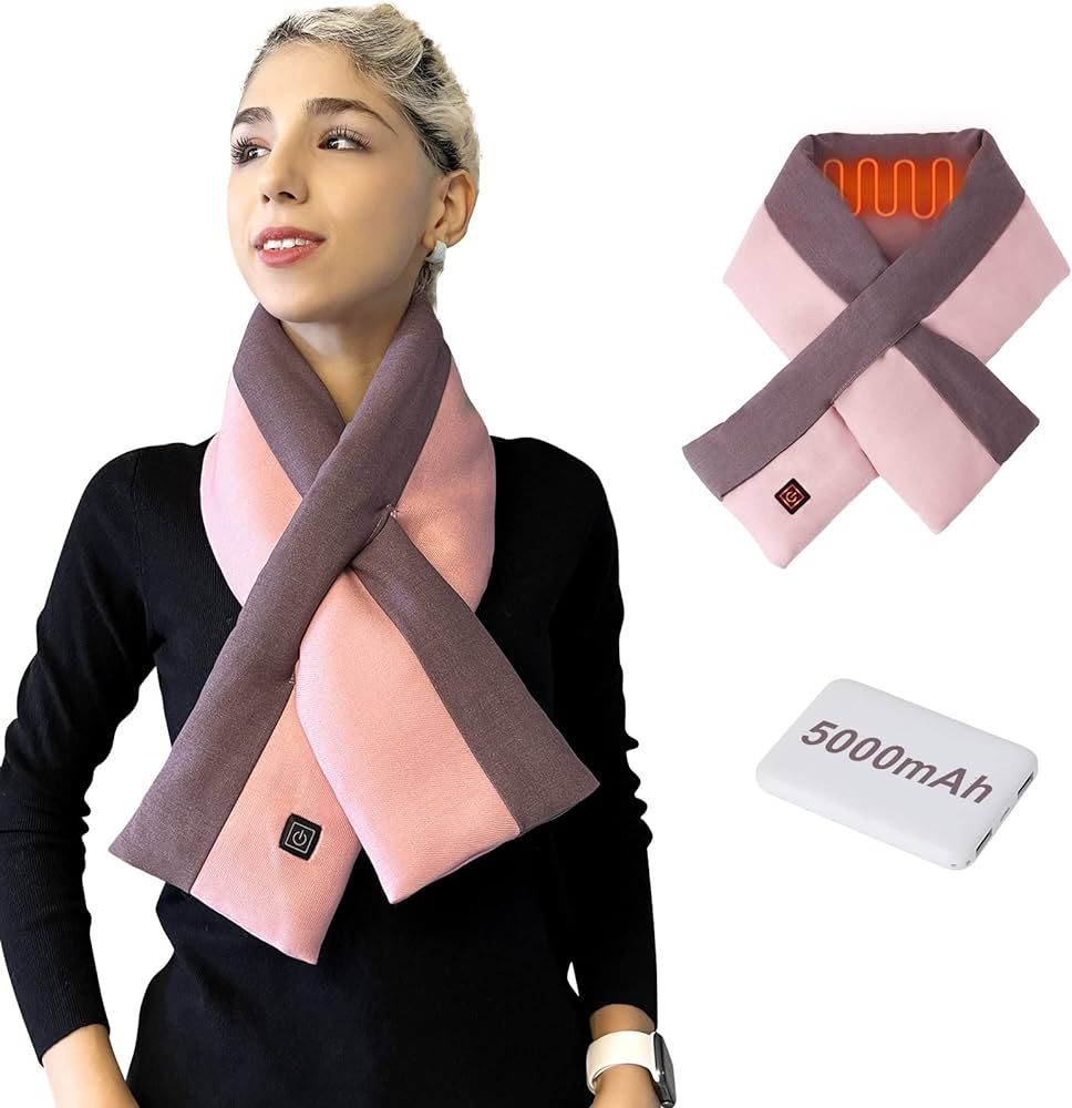 FlyfreeU Heated Scarf for Women, Rechargeable Neck Heating Pad for Neck Pain Relief, USB Heating ... | Amazon (US)