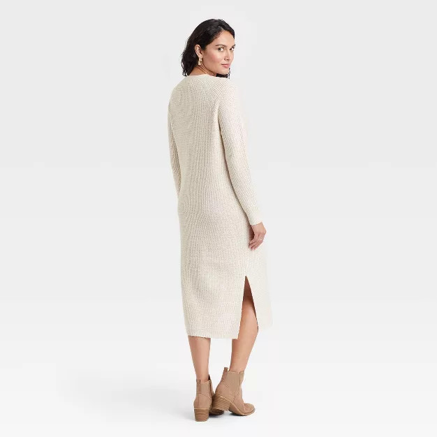 Women's Long Sleeve Henley Neck Sweater Dress - Universal Thread™ | Target