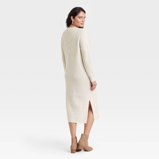 Women's Long Sleeve Henley Neck Sweater Dress - Universal Thread™ | Target