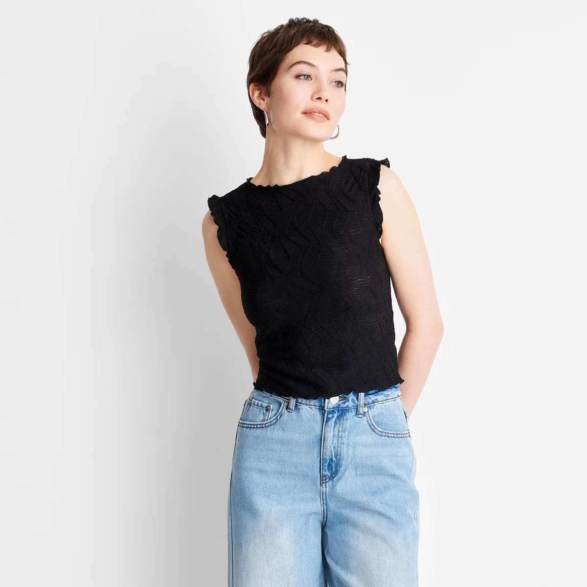 Women's Jacquard Tank Top - Future Collective | Target