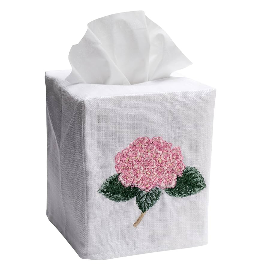 Jacaranda Living Square Tissue Box Cover, Linen/Cotton Fabric Tissue Holder, Decorative Cloth Tis... | Amazon (US)