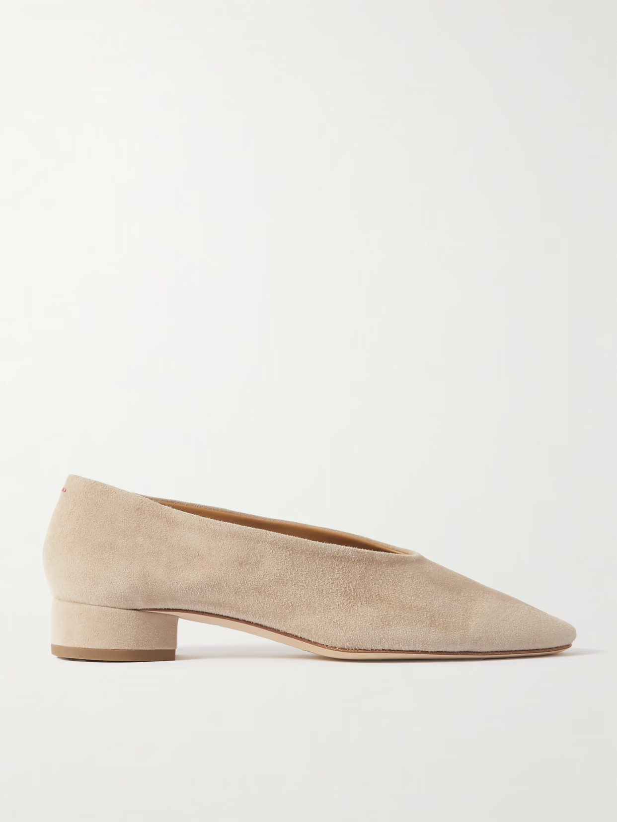 Aeyde - Delia Suede Ballet Flats - Beige | NET-A-PORTER (UK & EU)