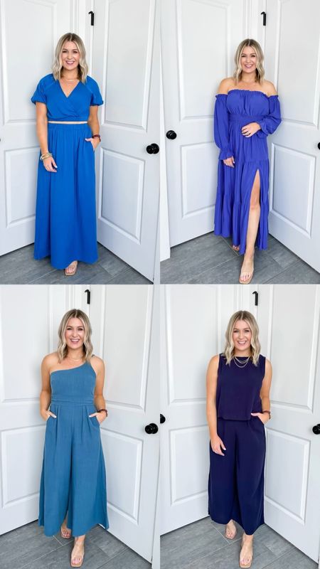Amazon blue dresses | jumpsuit | linen set

#LTKunder50 #LTKstyletip #LTKSeasonal