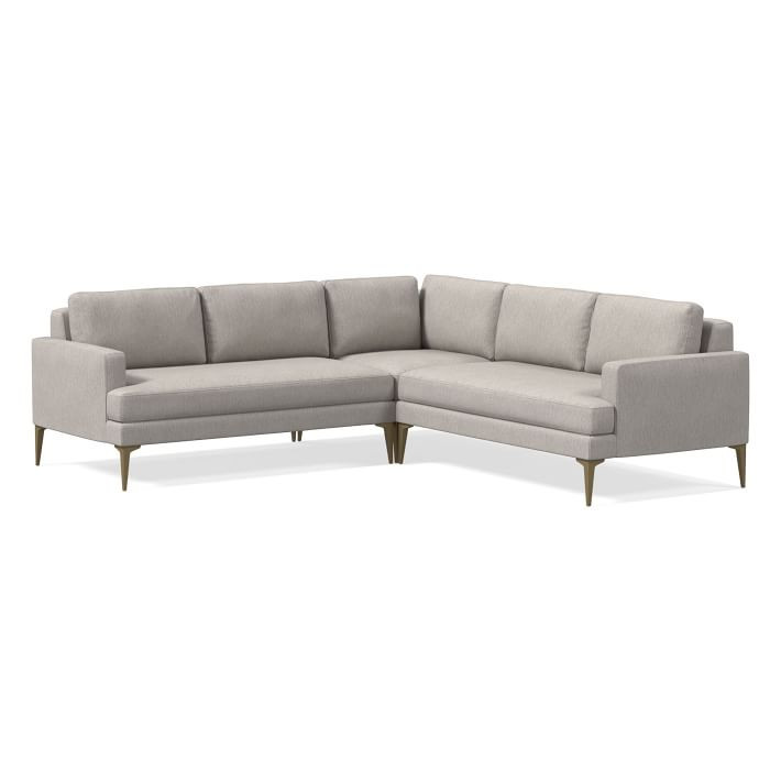 Andes 3-Piece L-Shaped Sectional (90"–105") | West Elm (US)