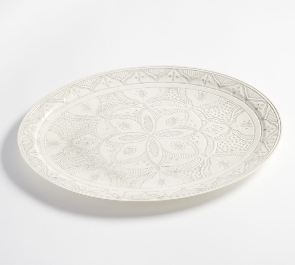 Asfi Melamine Oval Serving Platter | Pottery Barn (US)