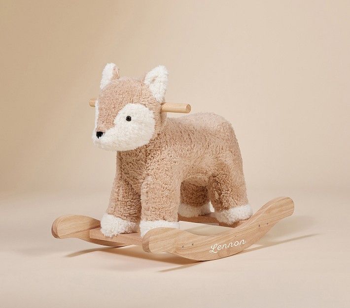 Sherpa Fox Plush Nursery Rocker | Pottery Barn Kids