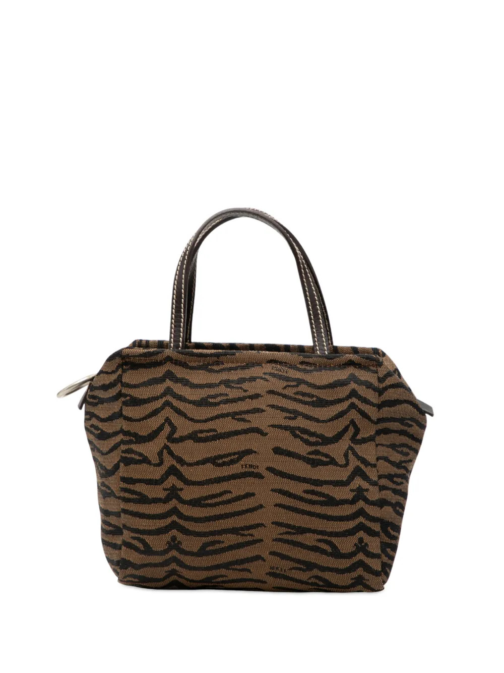 Fendi Pre-Owned 2000-2010 Canvas Zebra Print Handbag | Brown | FARFETCH | Farfetch Global