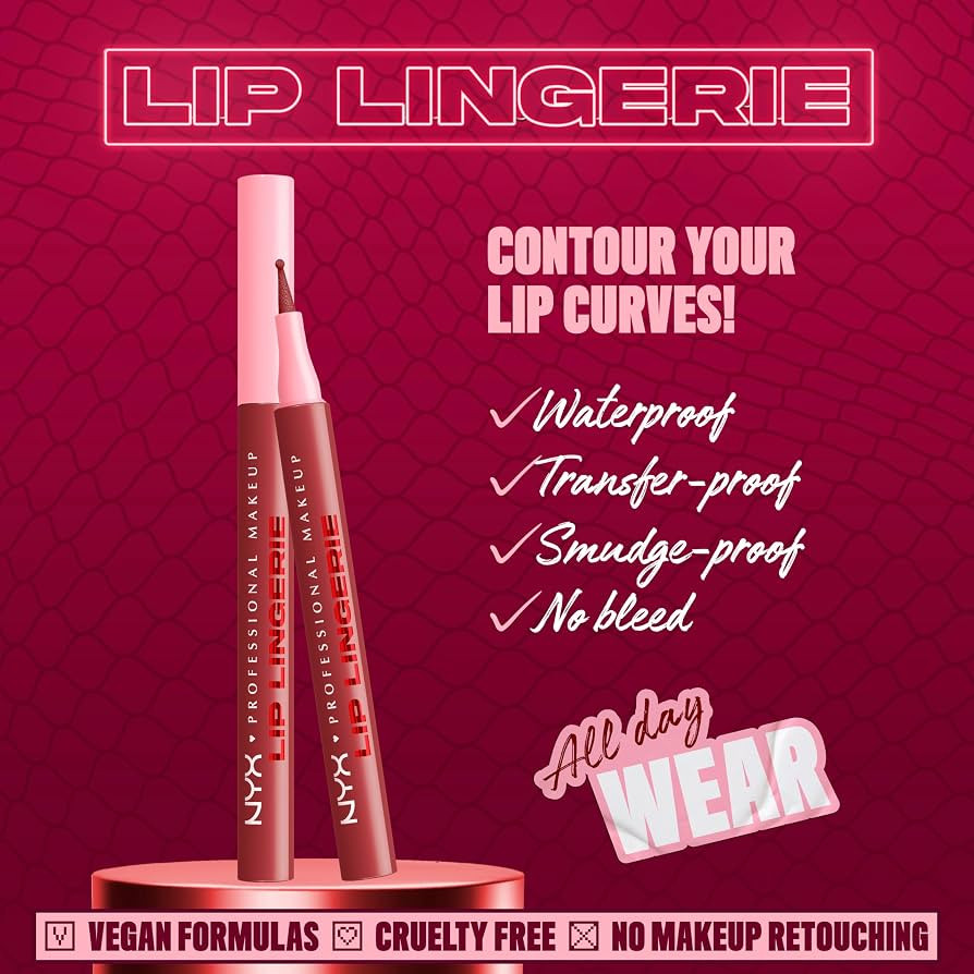 NYX Professional Makeup Lip Lingerie Lip Liner Stain, Pennarello Labbra a Lunga Durata, No-Transf... | Amazon (IT)
