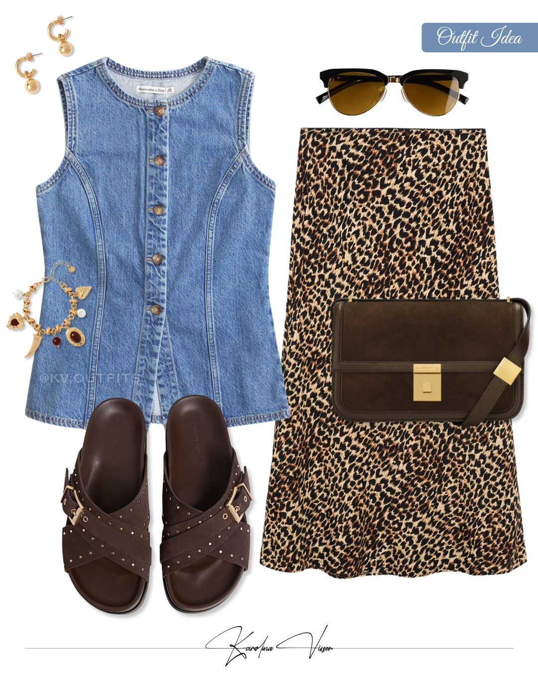 Denim & Leopard 👖🐆

Tags: denim vest top abercrombie leopard print skirt mango sunglasses h&m brown the paris crossbody bag demellier hoop earrings and bracelet mint velvet brown leather sandals stradivarius brown and black sunglasses summer outfit holiday outfit party outfit date night look casualwear casual style denim outfit

#LTKsummer #LTKdatenight #LTKstyletip