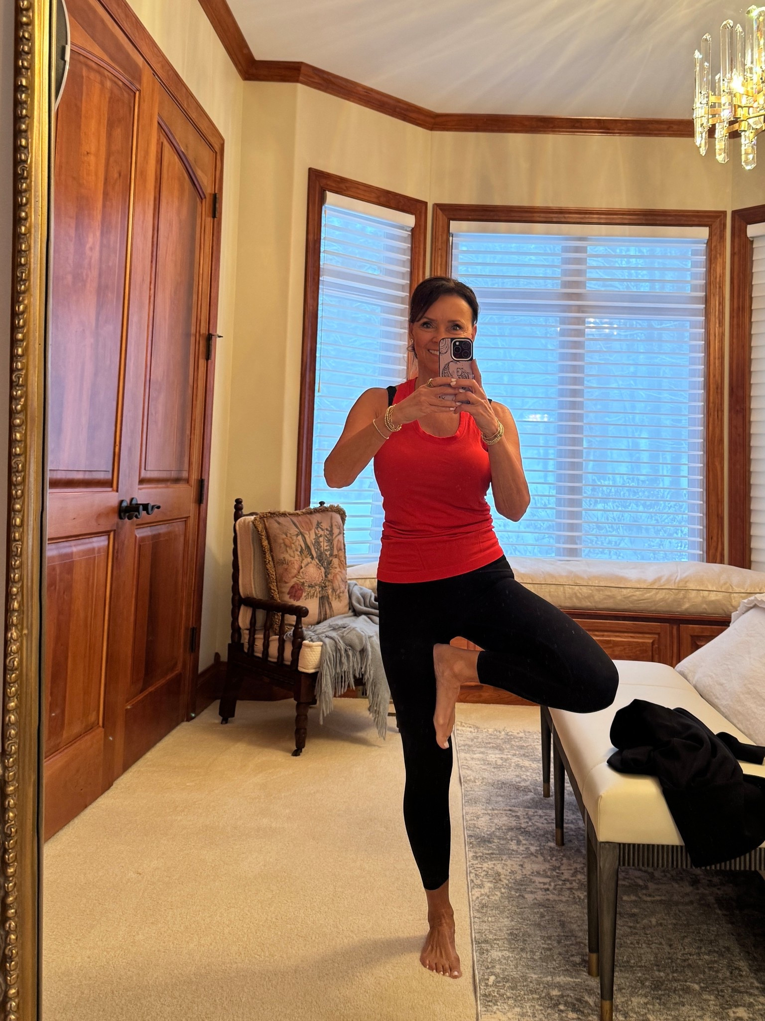 Monday and Tuesday were lift days. Today’s workout is yoga!
Sports bra, tank top, leggings, and because it’s freezing outside, a cozy sweatshirt. 
kimbentley, fitness, 

#LTKActive #LTKfitnessgoals #LTKPetite