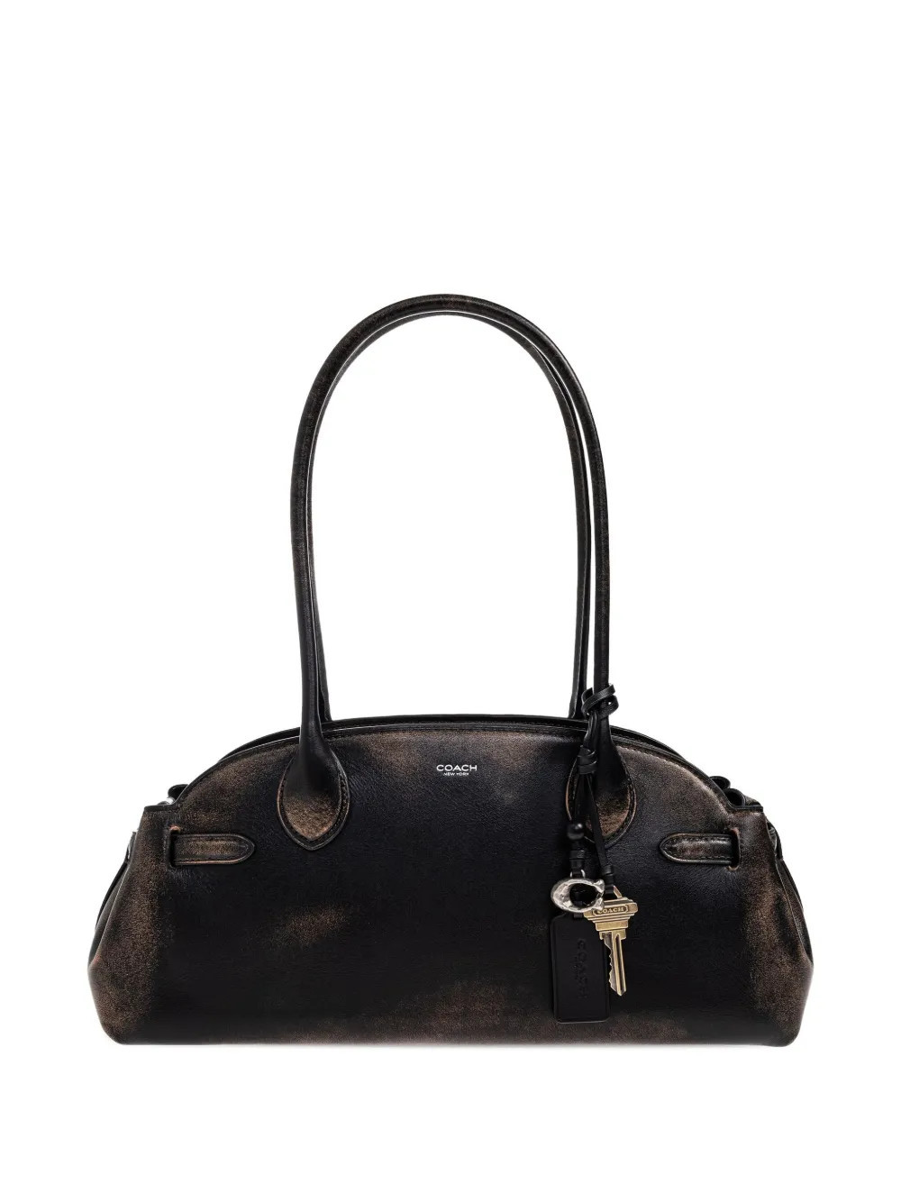 Coach Empire leather key-charm tote bag - Brown | Farfetch Global
