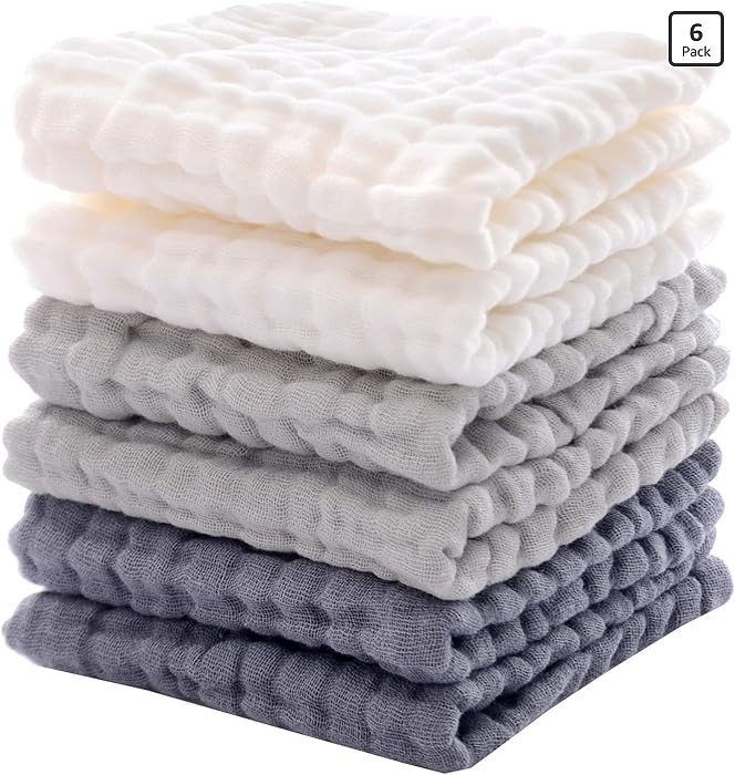 MUKIN Baby Washcloths - Soft Face Cloths for Newborn, Absorbent Bath Face Towels, Baby Wipes, Bur... | Amazon (US)