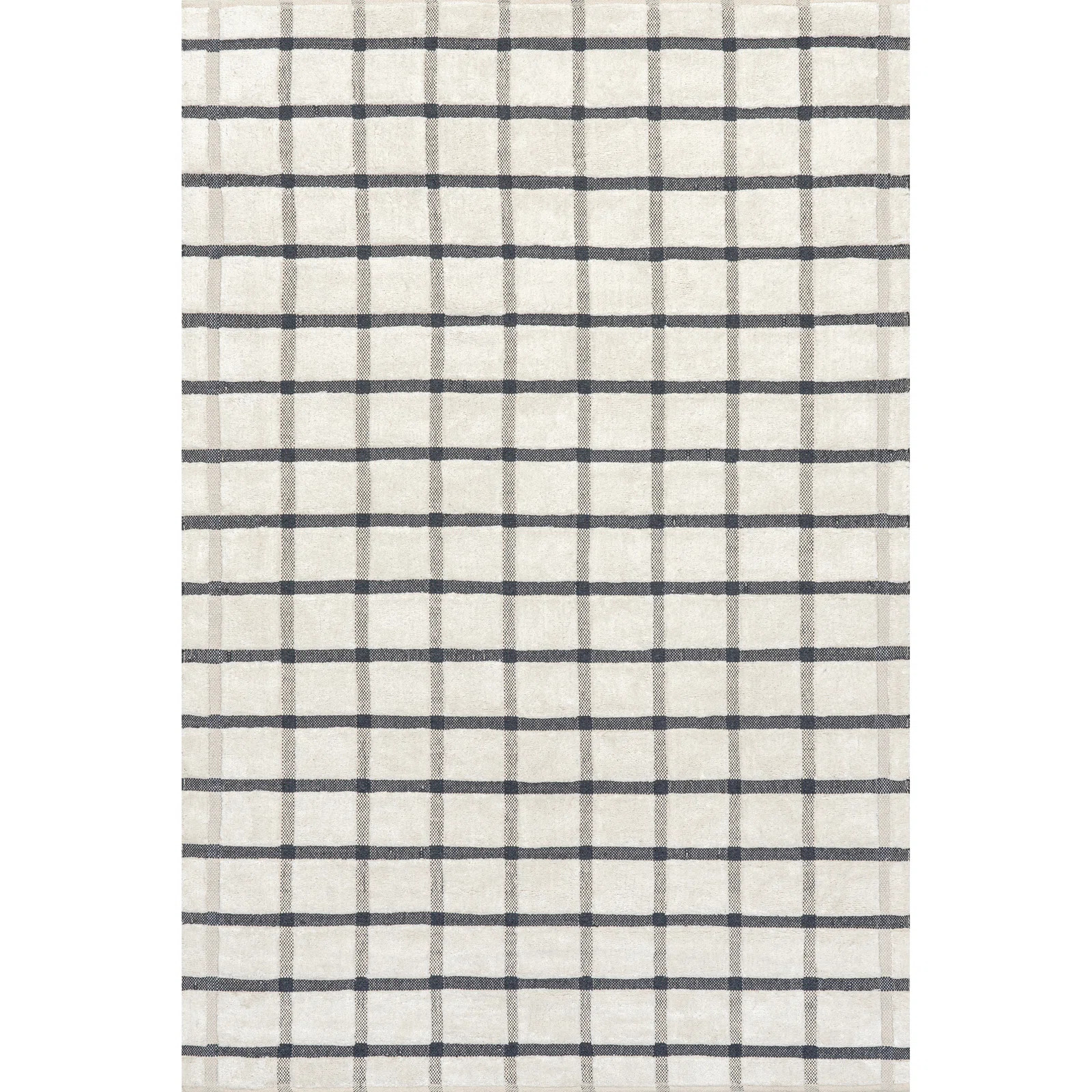 Rowena Checked Wool Area Rug | Wayfair North America