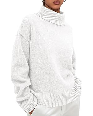 PRETTYGARDEN Womens Turtleneck Long Sleeve Sweater 2025 Fall Trendy Loose Fit Casual Tops Chunky ... | Amazon (US)