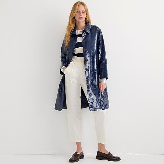 Collection trench coat in laminated linen | J.Crew US