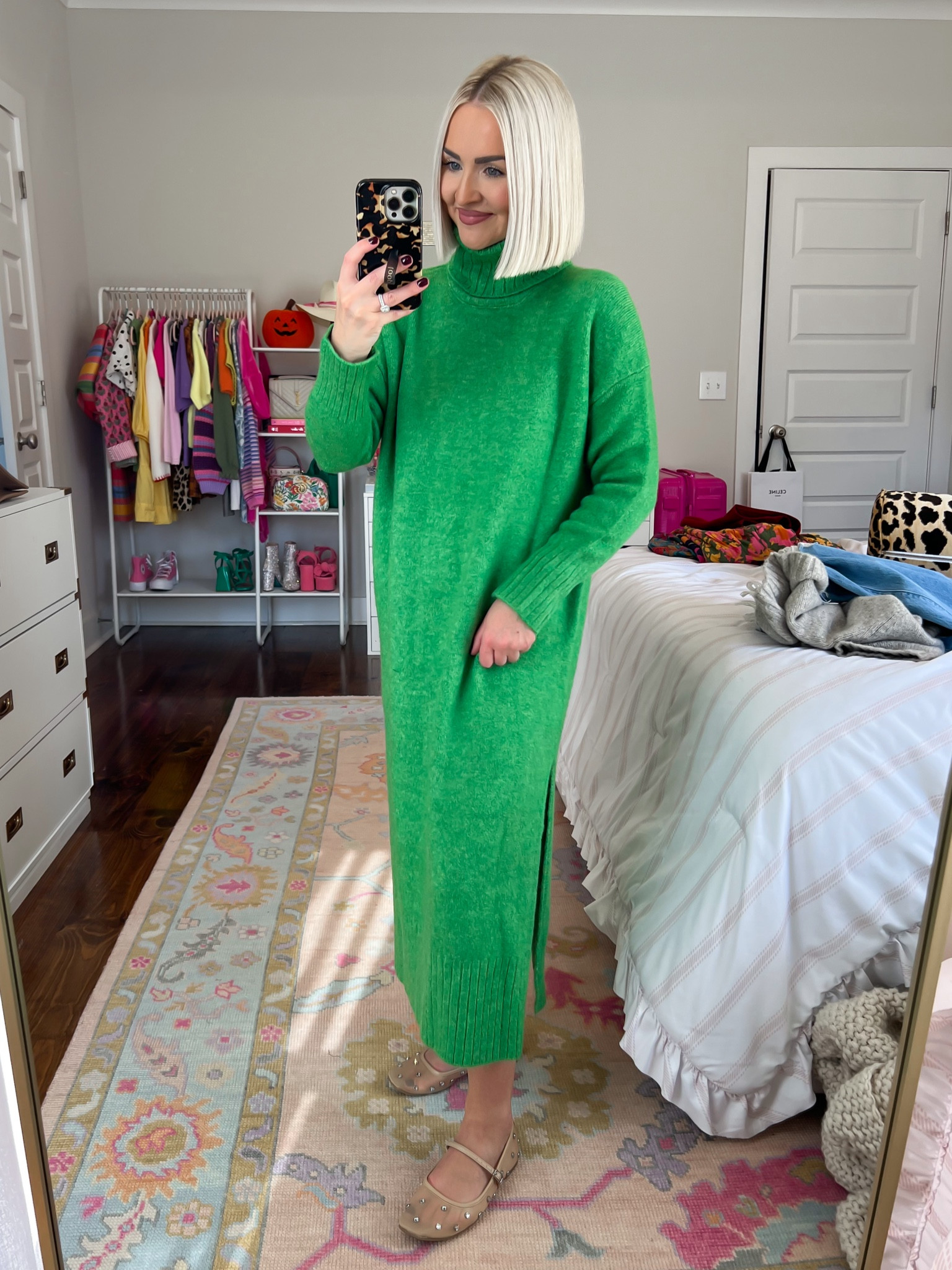 30% OFF - Green karigan sweater midi dress / green turtleneck sweater dress / green sweater dress / Christmas outfit 
Size: XXS regular (size down one)

#LTKHoliday #LTKCyberWeek