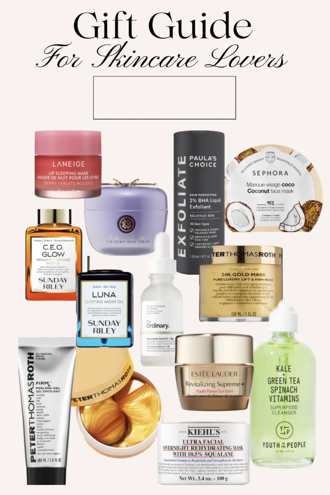 Gift Guide for Skincare Lovers - Sephora edition 

#LTKGiftGuide #LTKbeauty #LTKHoliday