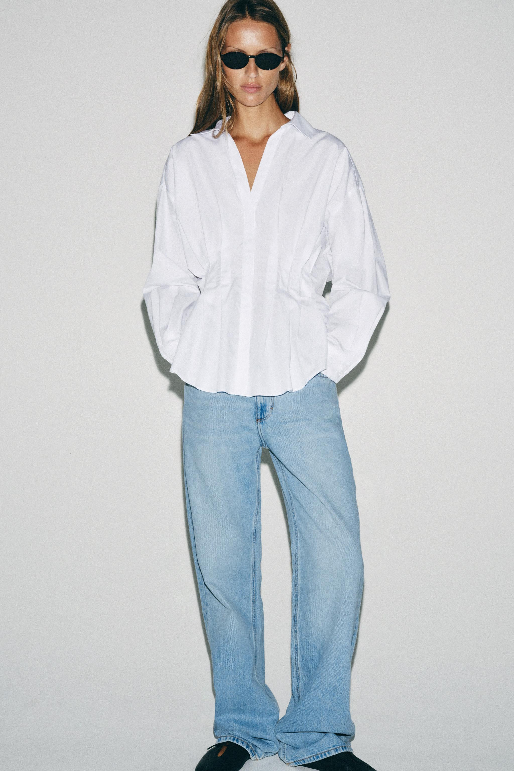PLEATED POPLIN SHIRT | Zara US