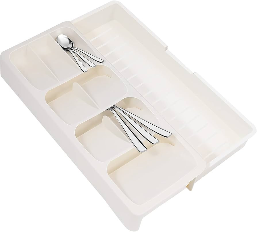 Faridabio Kitchen Drawer Organizer Tray,Expandable Cutlery Silverware Organizer Storage Tray for ... | Amazon (US)