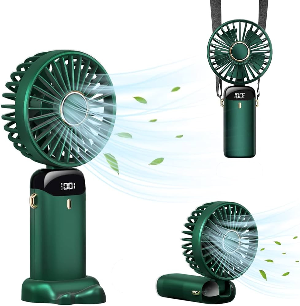 BLYANX Portable Handheld Fan, Mini Personal Hanging Neck Fan 3000mAh USB Rechargeable, 90°Adjust... | Amazon (US)