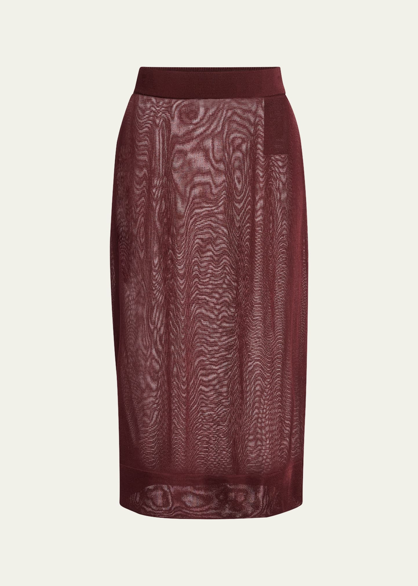 Saint Laurent Sheer Knit Midi Pencil Skirt | Bergdorf Goodman