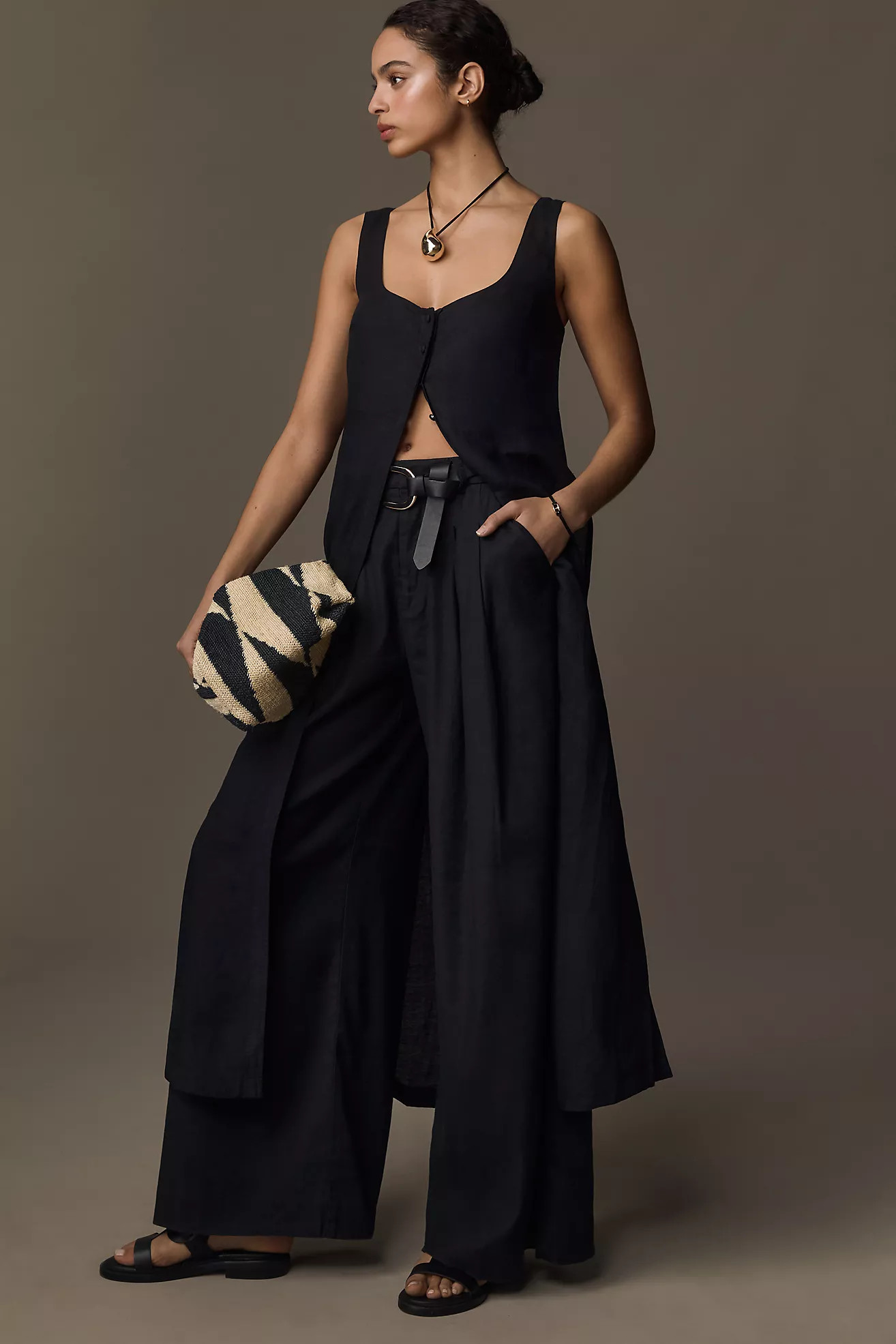 By Anthropologie Sleeveless Flyaway Tunic Top | Anthropologie (US)