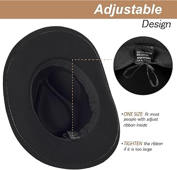Womens Western Cowboy Hats Studded Pinched Cowgirl Hats Wide Brim Fedoras | Amazon (US)