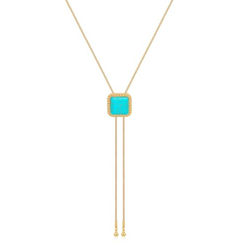 MURNA KARE Western Cowgirl Turquoise Necklace Jewelry for Women Western Country Turquoise Lariat Bolo Tie Necklaces Cowboy Cowgirl Accessories Jewelry Rodeo Outfit Gifts | Amazon (US)