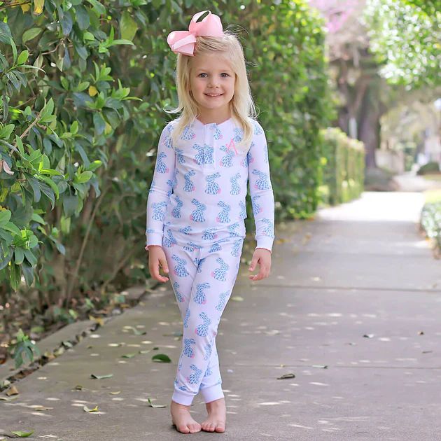 Blue Easter Elegance Pajamas | Classic Whimsy