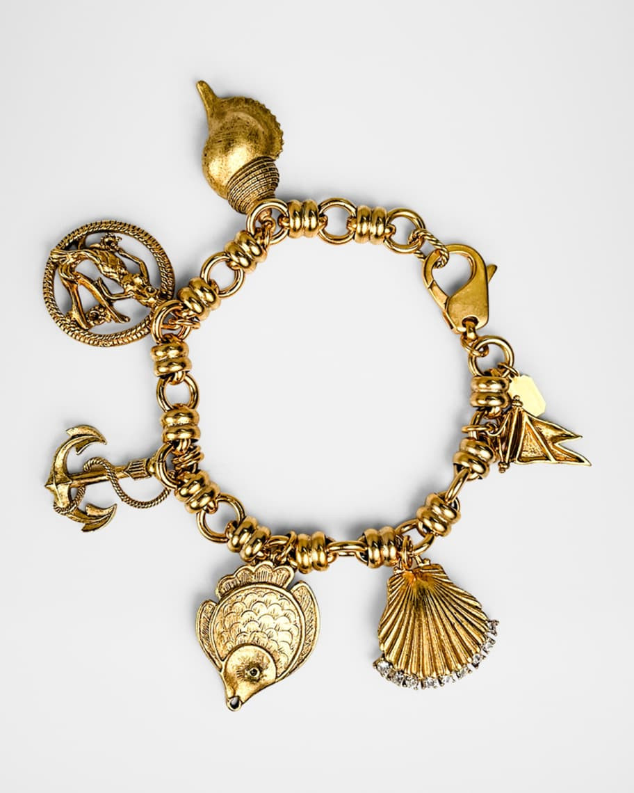 Elizabeth Cole Cockle Charm Bracelet | Neiman Marcus
