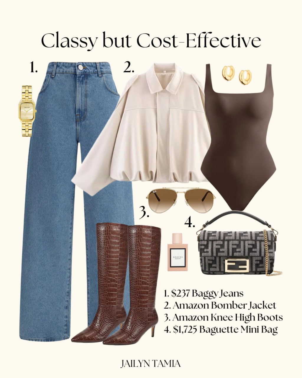 Classy But Cost-Effective 

// Classy, Classy Outfit, Classy Fashion, Classy Fall, Classy Dress, Trending, Trendy, Trendy Outfits, Casual, Casual Outfits, Casual Chic, Comfy Casual, Chic Casual, Womens Casual Outfit, Casual Style, Fashion, Outfits, Outfit Ideas, Outfit Inspo, Baggy Jeans, Suede Bomber Jacket, Bodysuit, Knee High Boots, Mini Bag, Handbag, Accessories, Jewelry, Earrings, Gold Earrings, Bracelet Watch, Womens Watch, Sunglasses, Womens Sunglasses, Perfume 

 #LTKGiftGuide #LTKootd #LTKSeasonal