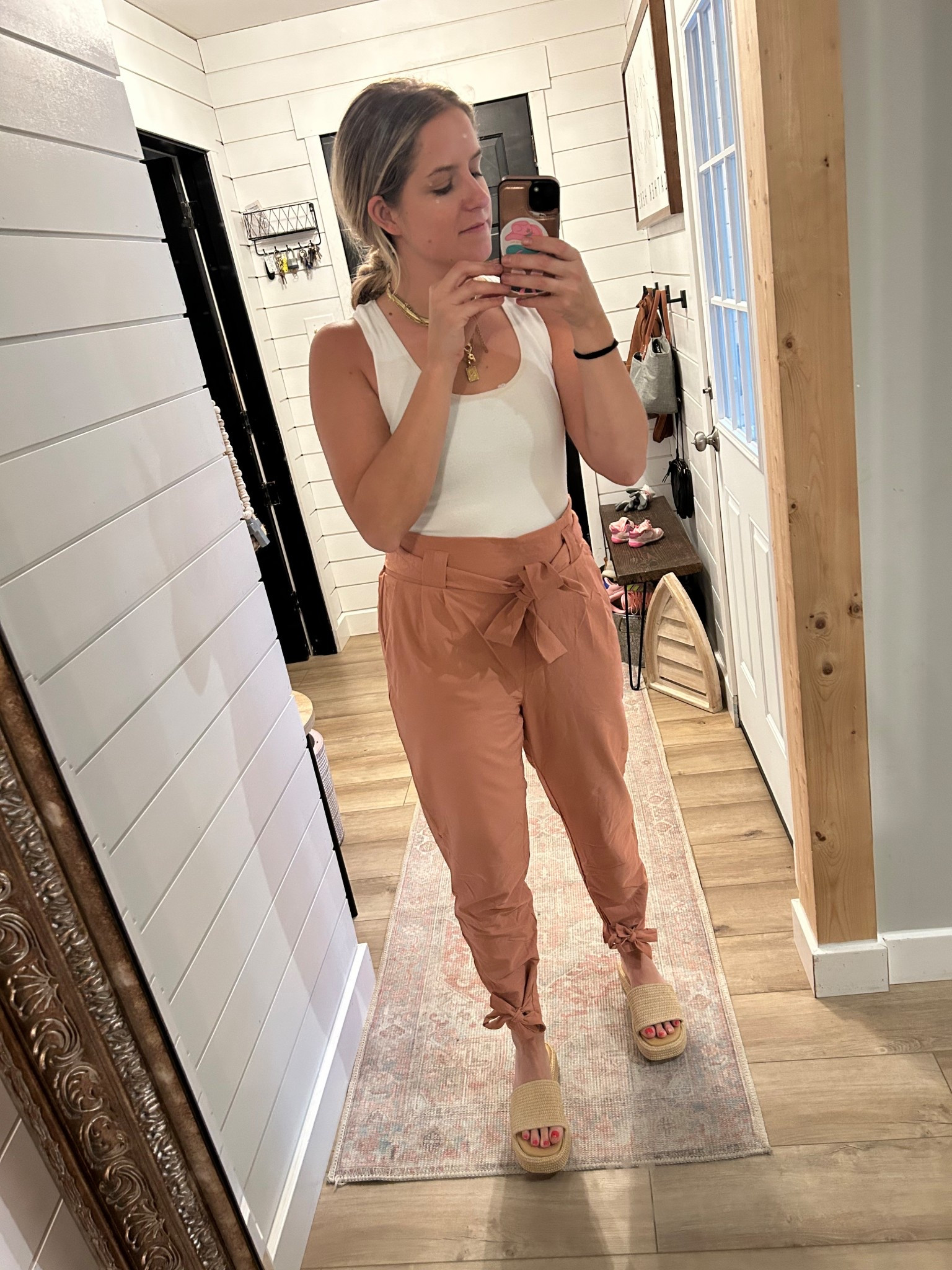 Think office vibes but cuter. They literally feel like you are wearing a workout jogger. Win win win. Wearing a large. I’m 5’5 150 pounds 

#LTKWorkwear #LTKMidsize