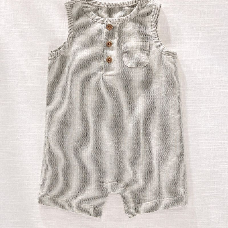 Baby Hilary Duff Striped Linen Romper | Carter's