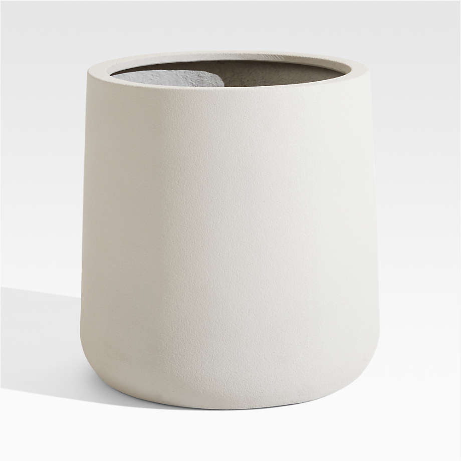 Saabira Taupe 23.25" Tall Indoor/Outdoor Planter + Reviews | Crate & Barrel | Crate & Barrel