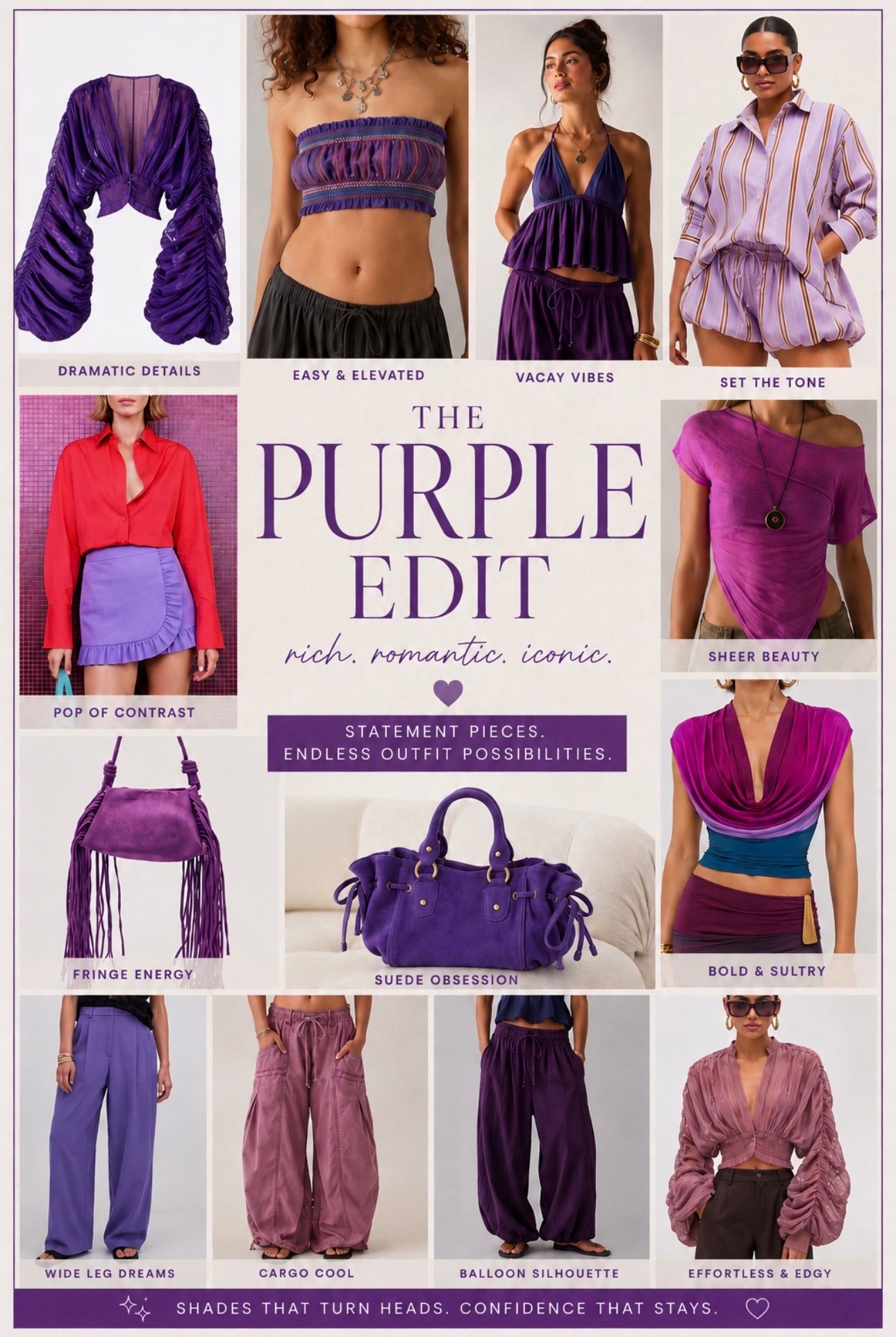 Purple girls, this one is for you 💜✨

From rich plum tones to soft lilacs and statement silhouettes, these are the pieces currently dominating my wishlist.

Bold. Feminine. Expensive-looking.

Which piece are you grabbing first? 👀

#LTKgrwm #LTKootd #LTKselfcare