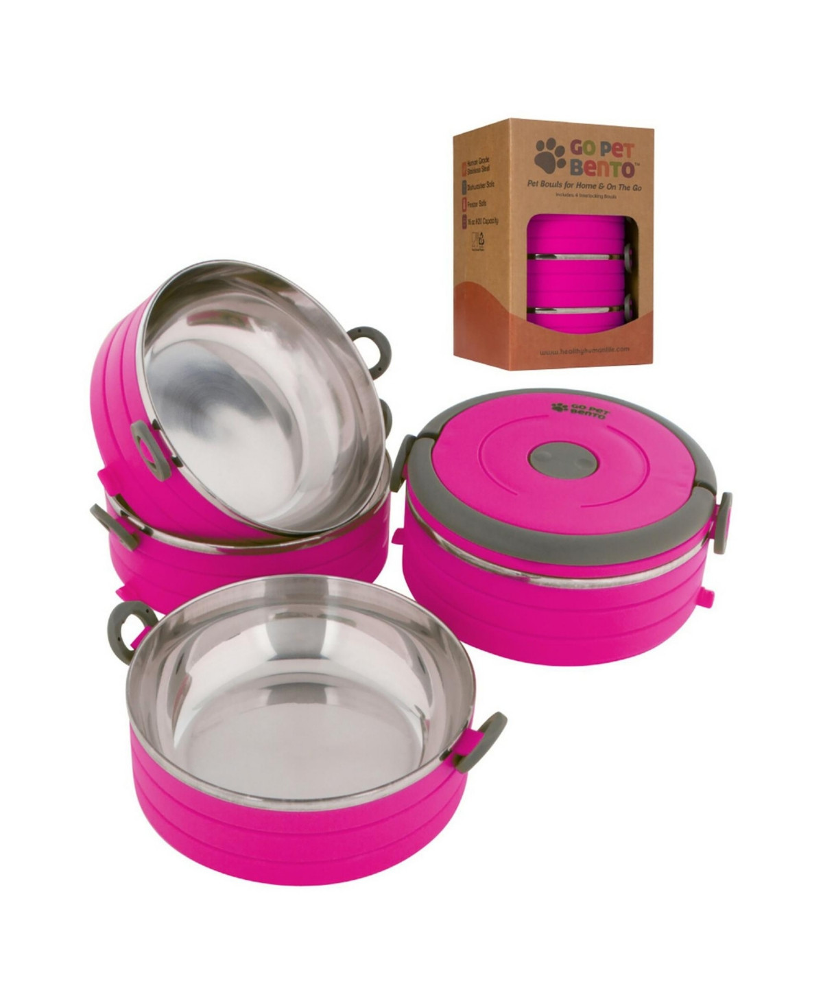 Go Pet Bento Travel Boxes: Large - Pink | Macy's