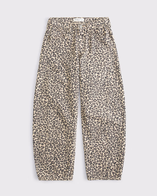 Women's Curve Love Mid Rise Barrel Jean | Women's Bottoms | Abercrombie.com | Abercrombie & Fitch (US)