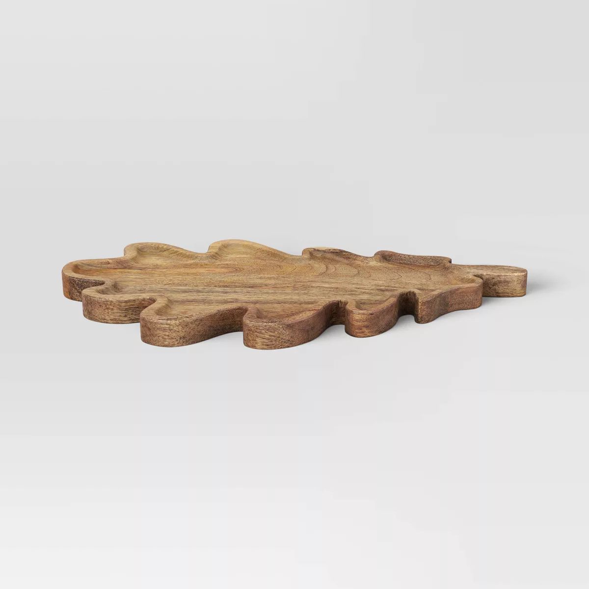 Wooden Leaf Serving Tray Brown - Threshold™ | Target