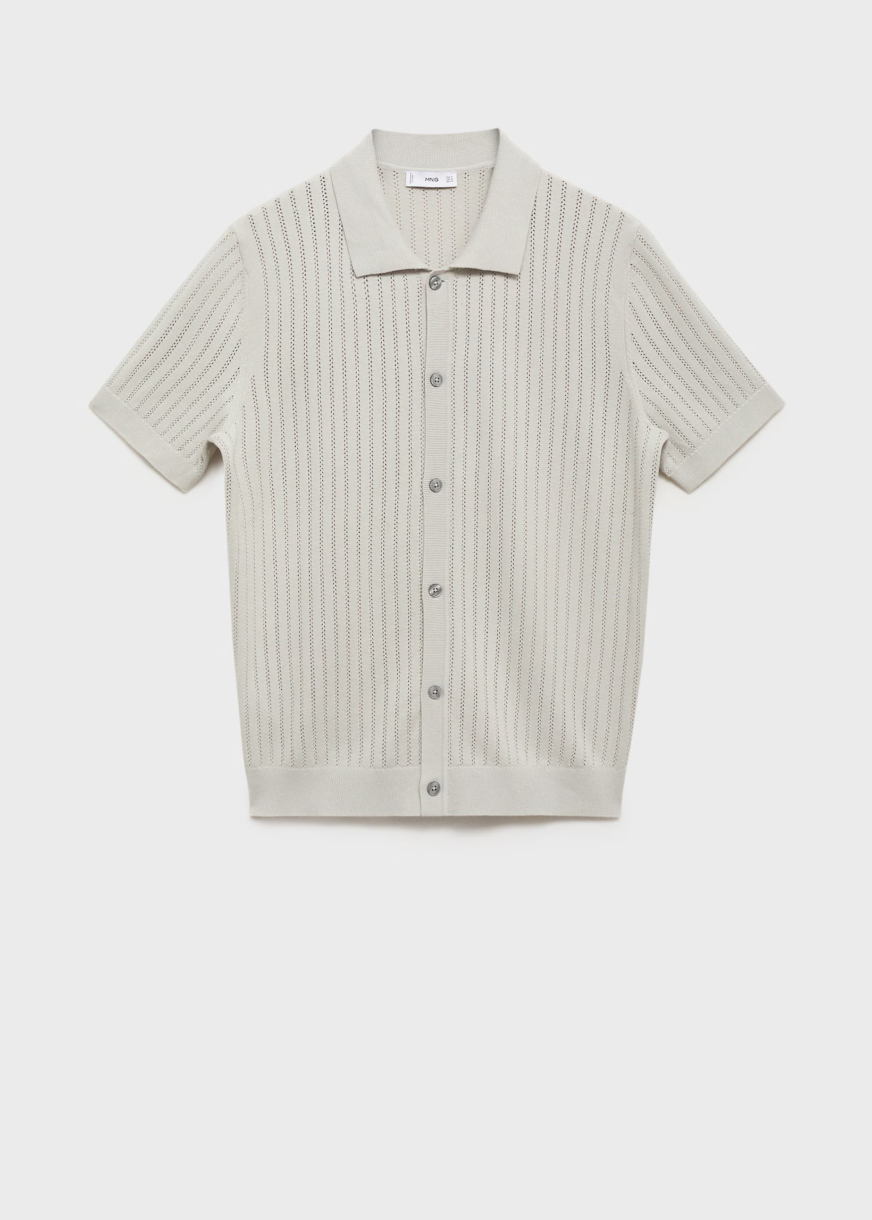 Cotton blouse with openwork detail - Men | MANGO USA | Mango (US/MX/AU)