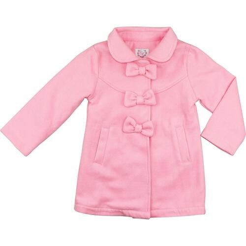 Girls Pink Bow Coat - Shipping Mid-November | Cecil and Lou
