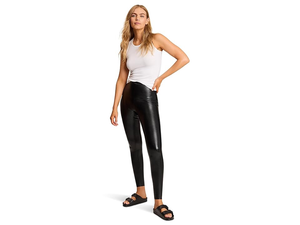 Commando Perfect Control Faux Leather Leggings Women's Dress Pants Black : 1X, Faux Leather/Nylon/Polyester | Zappos